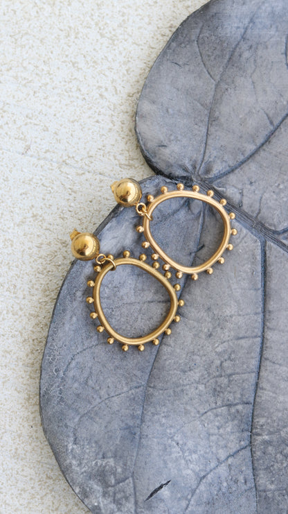 Sun Spots Gold Earrings