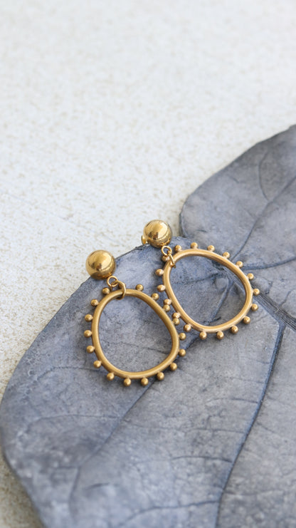 Sun Spots Gold Earrings