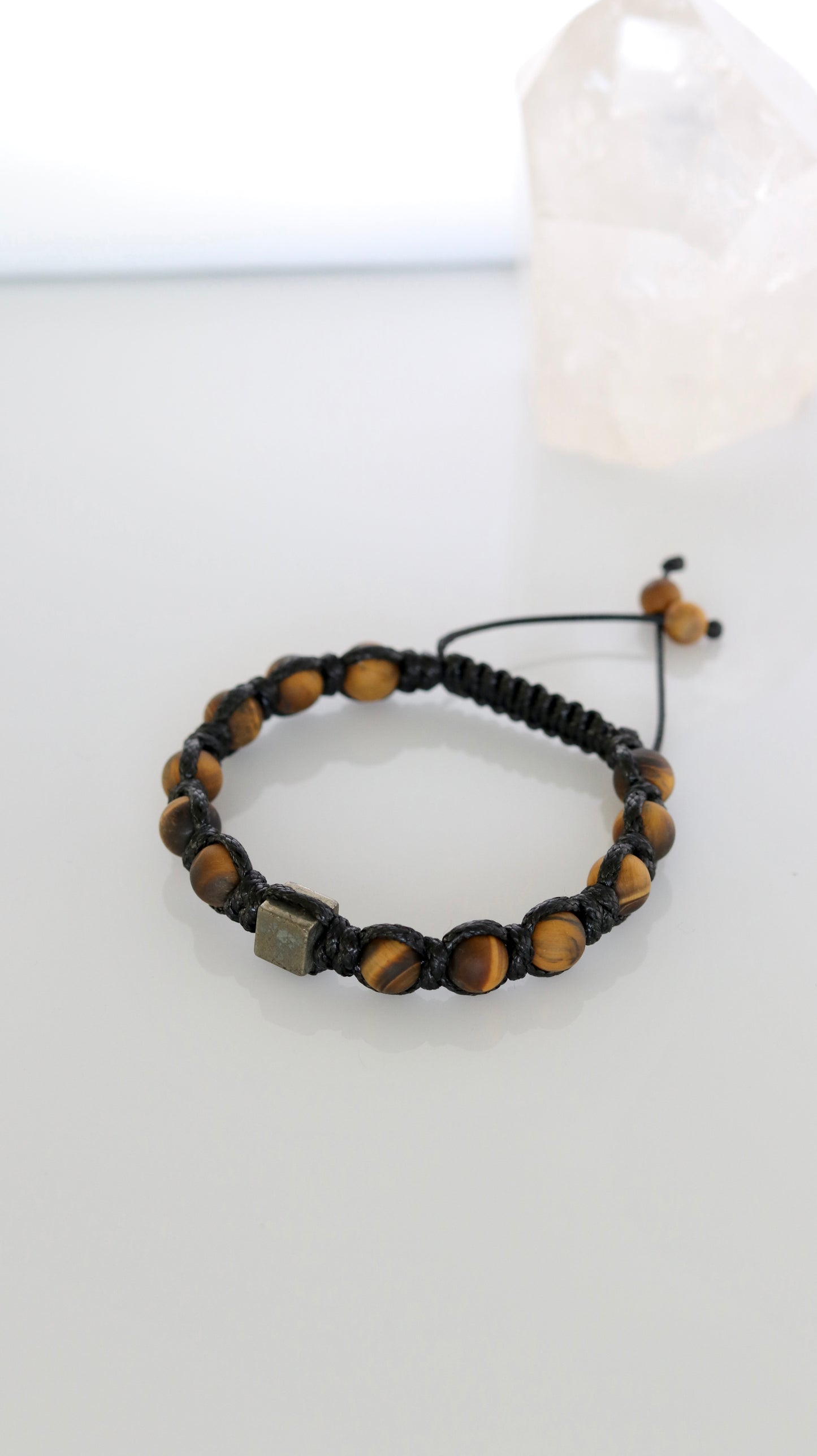 Tigers eye Pyrite Macrame Bracelet for Men