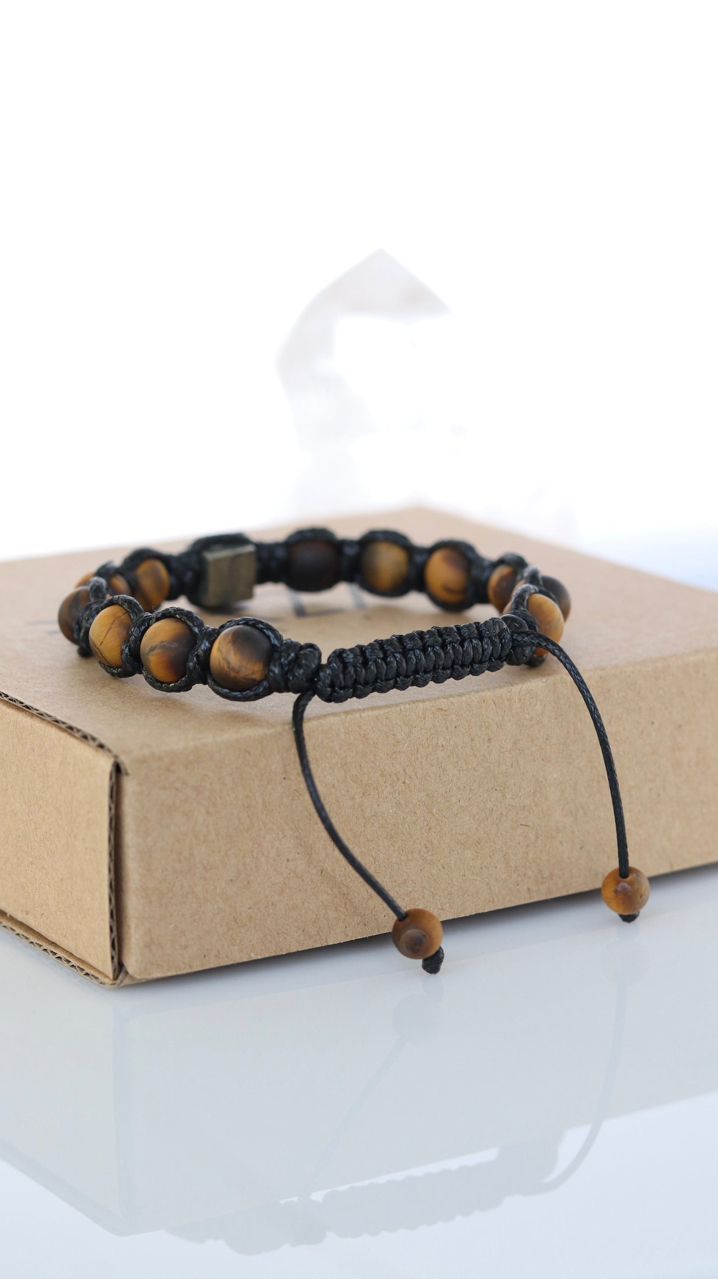 Tigers eye Pyrite Macrame Bracelet for Men