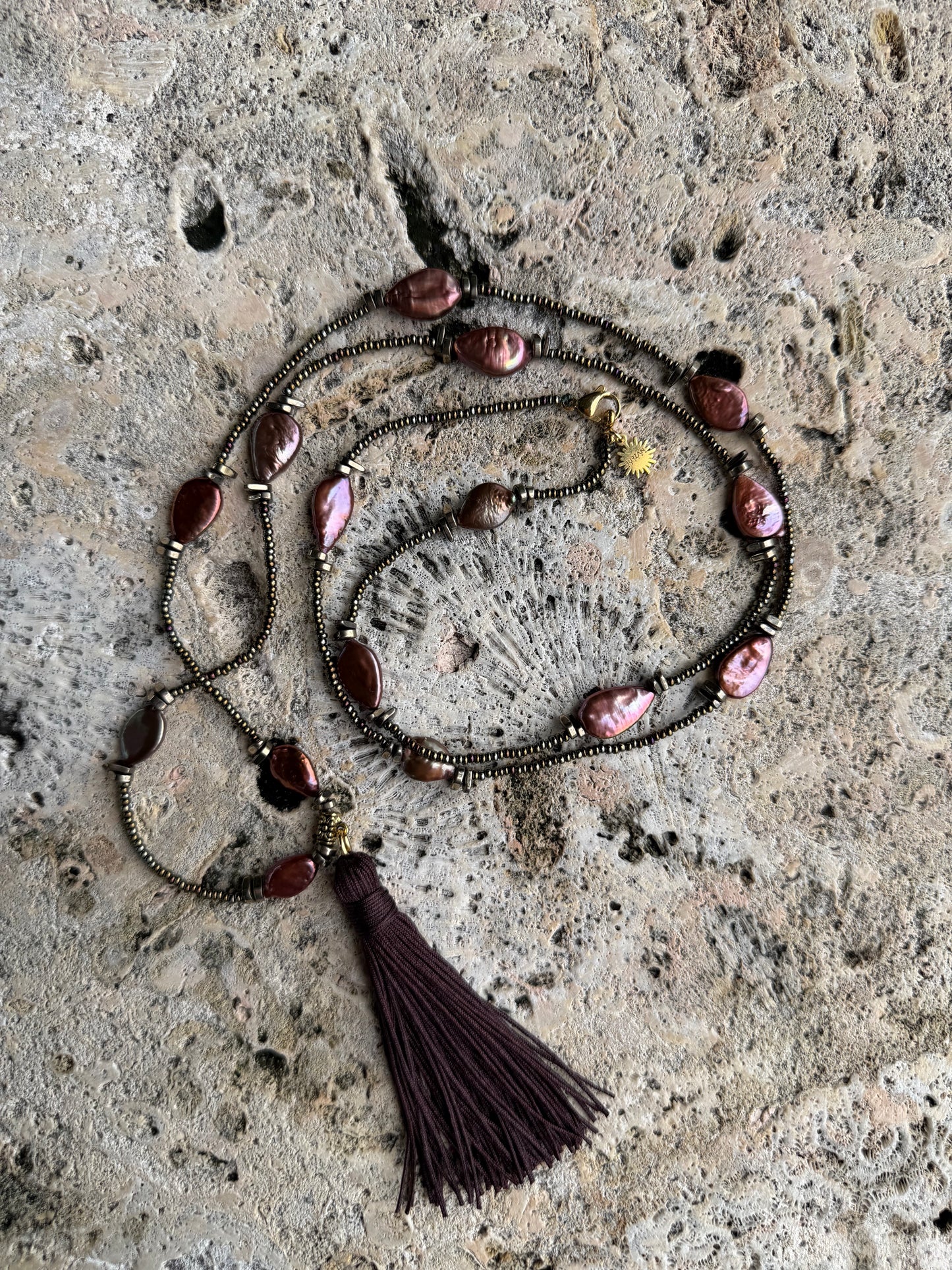 Raíz Necklace | Long Pearl Tassel Necklace
