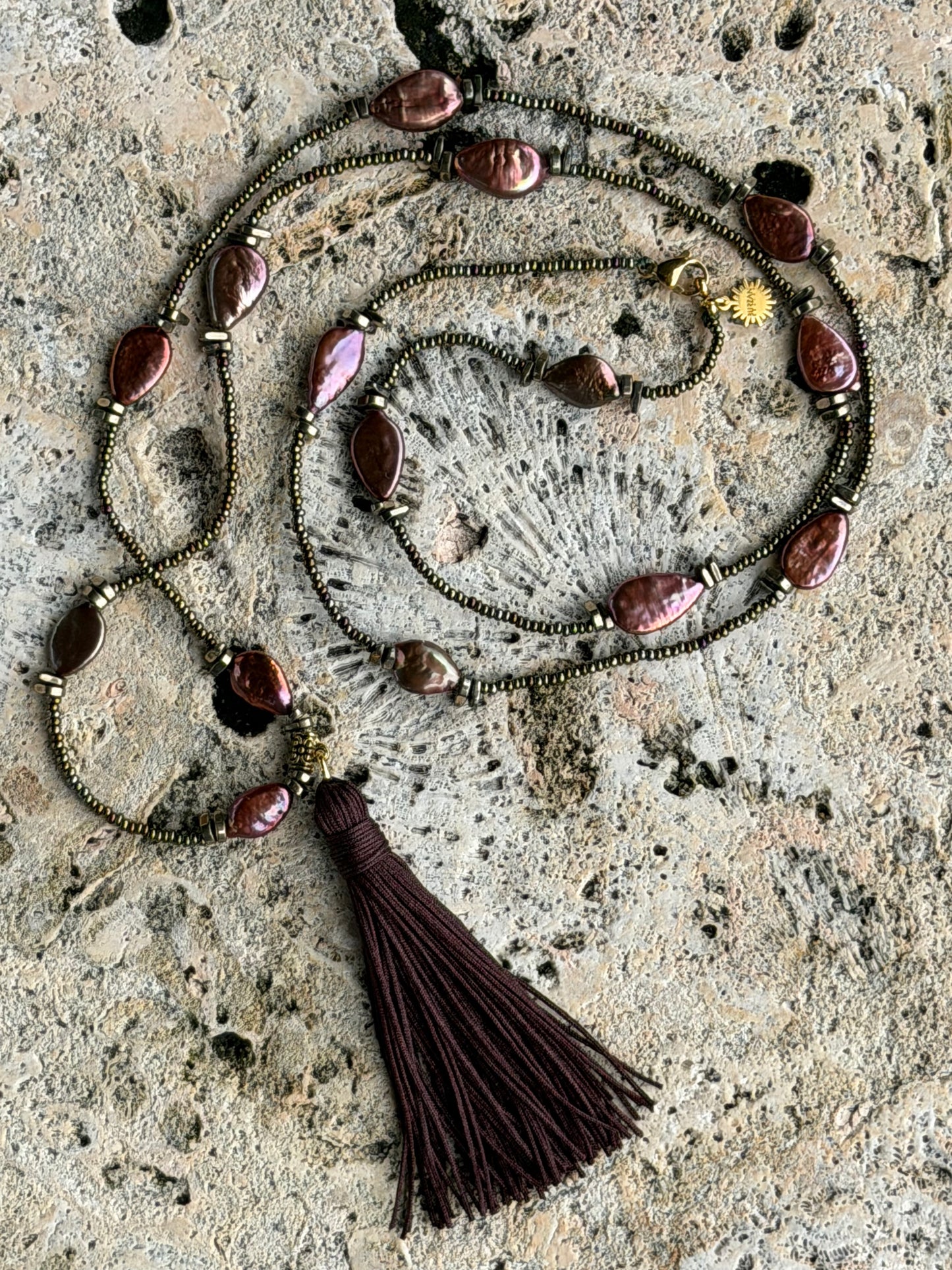 Raíz Necklace | Long Pearl Tassel Necklace