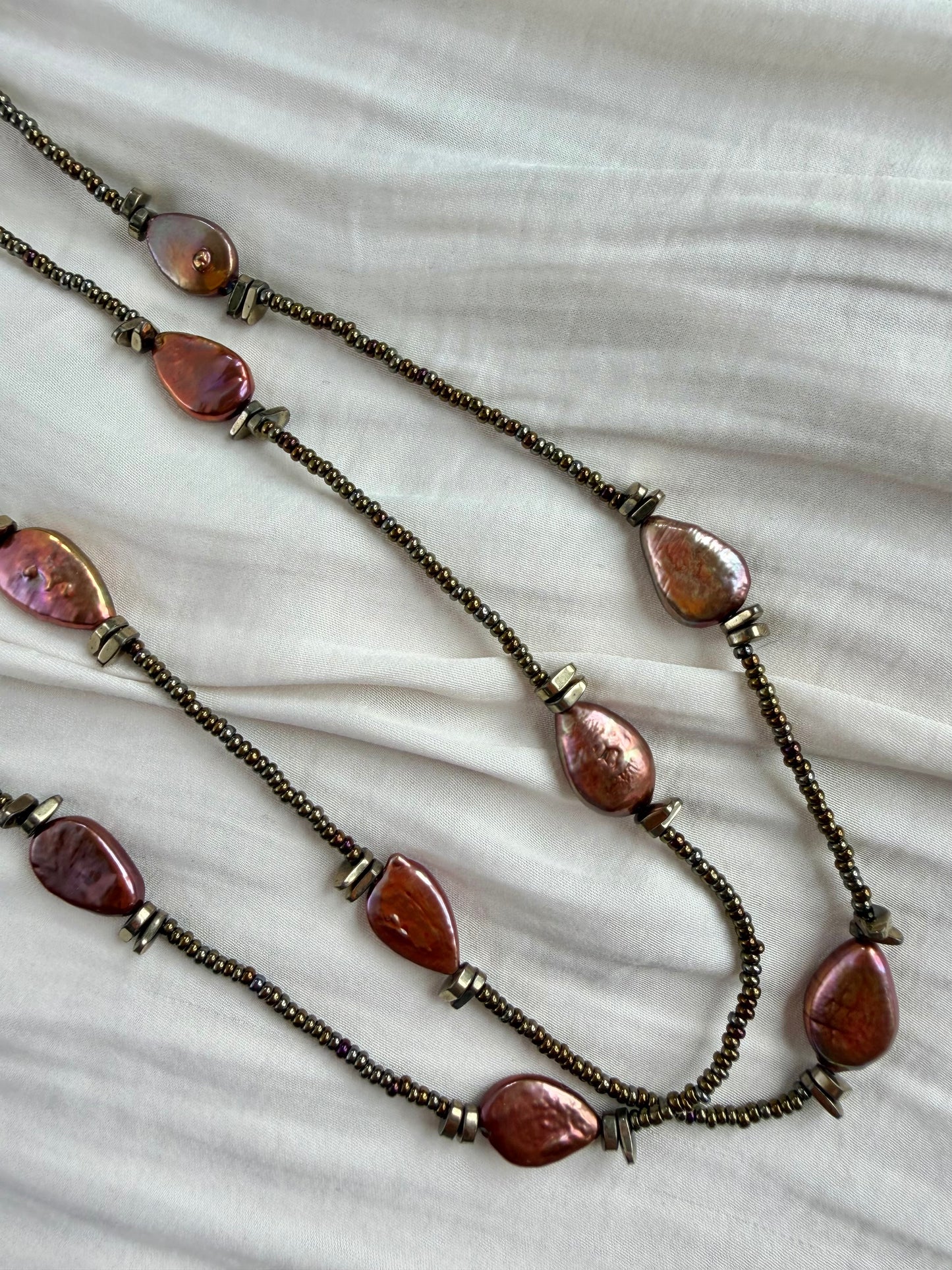 Raíz Necklace | Long Pearl Tassel Necklace