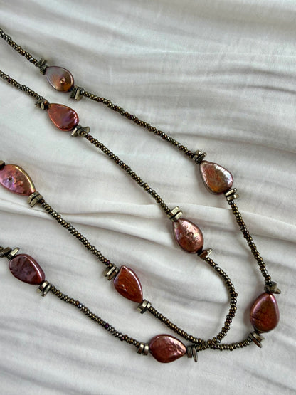 Raíz Necklace | Long Pearl Tassel Necklace