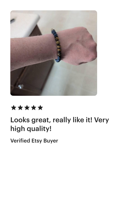 Lapis Lazuli with Tigers Eye men beaded bracelet