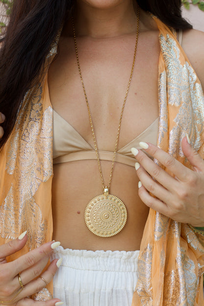 Jenelle Golden Sun necklace