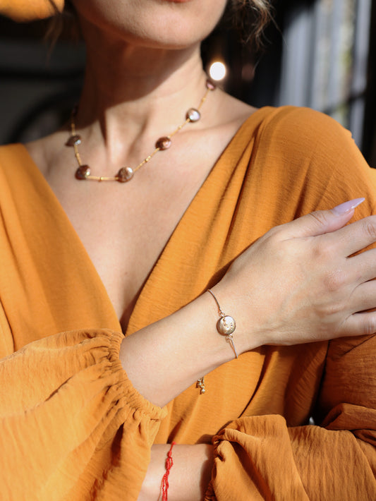 Luna Sola Bracelet - Single Pearl Bracelet