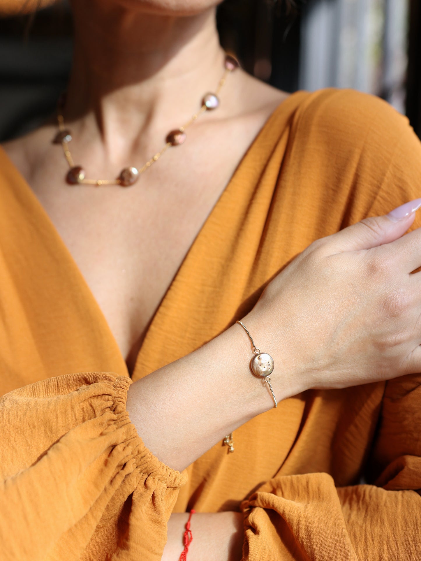 Luna Sola Bracelet - Single Pearl Bracelet