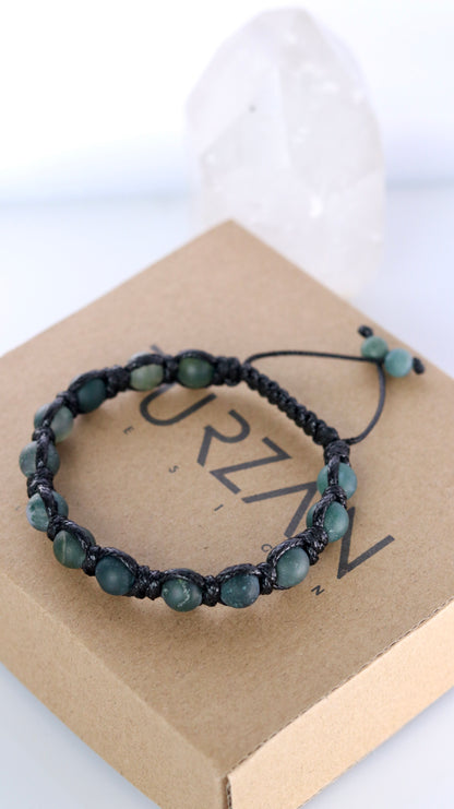 Men’s Moss Agate Cord Bracelet