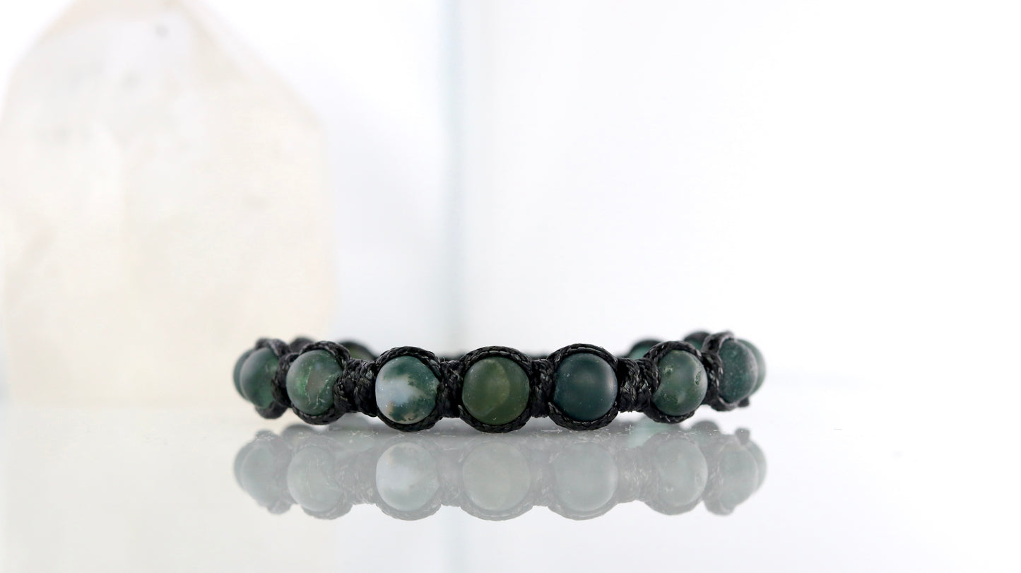 Men’s Moss Agate Cord Bracelet