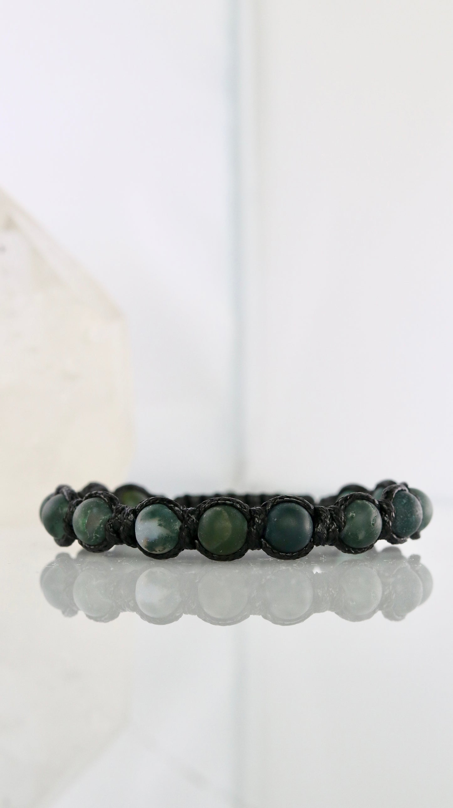 Men’s Moss Agate Cord Bracelet