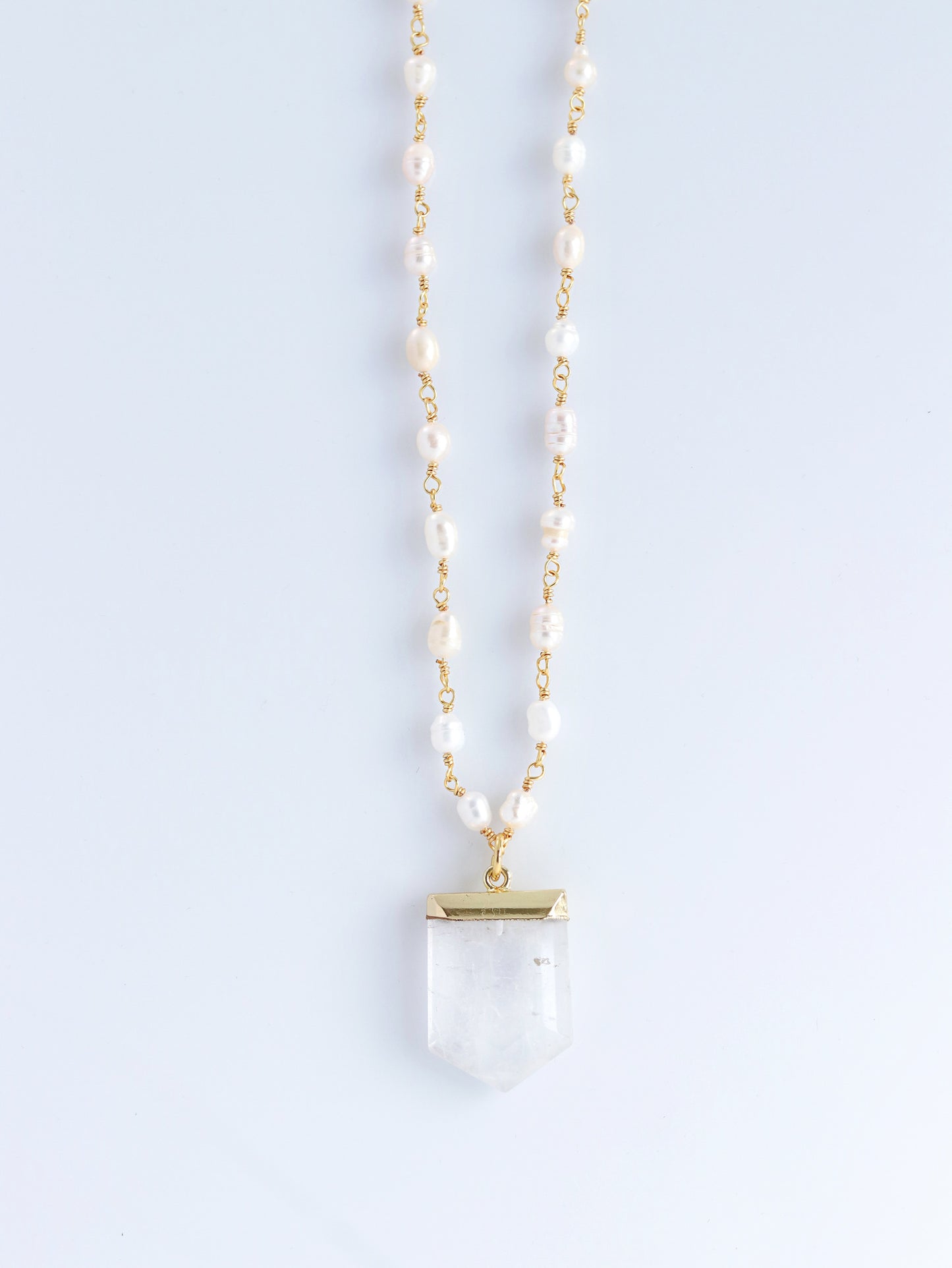 Pearl of Desert rosary Quartz necklace