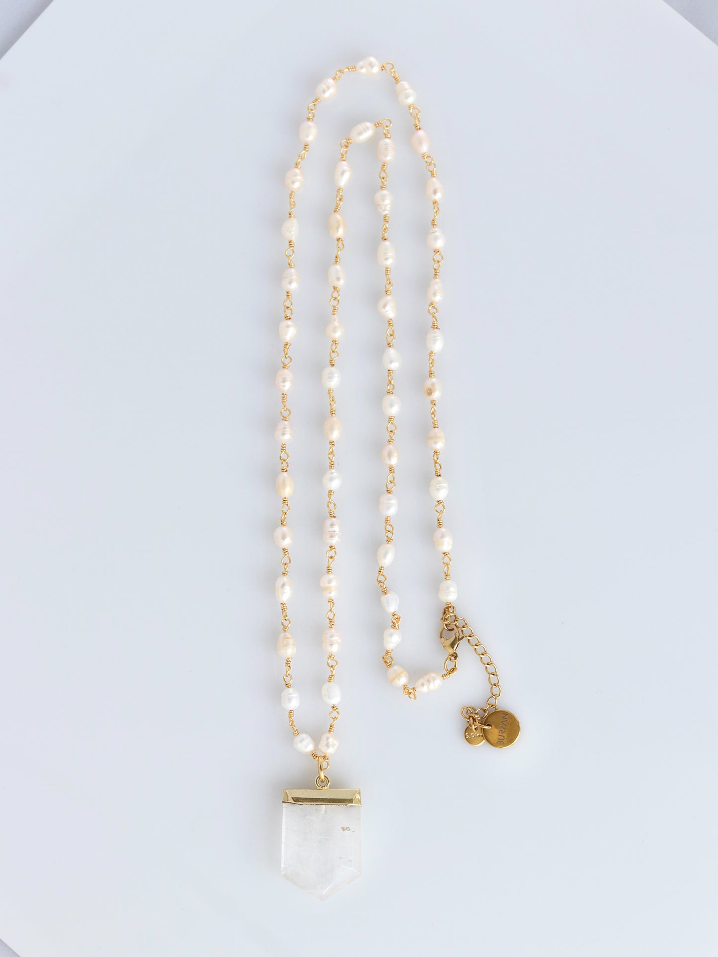 Pearl of Desert rosary Quartz necklace