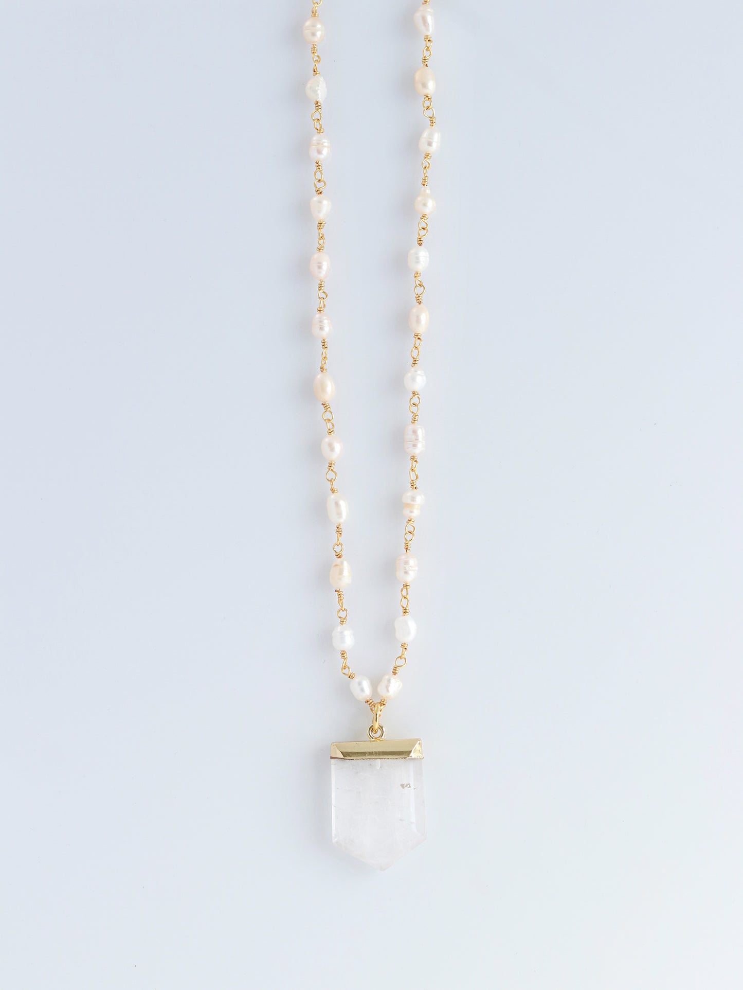 Pearl of Desert rosary Quartz necklace