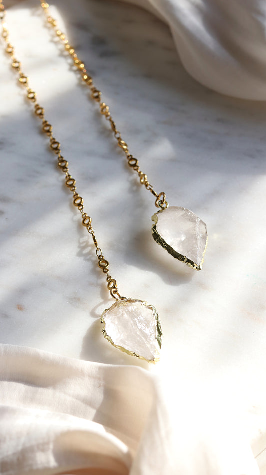 Quartz Arrowhead Face Chain