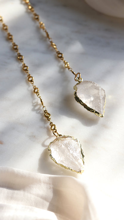 Quartz Arrowhead Face Chain