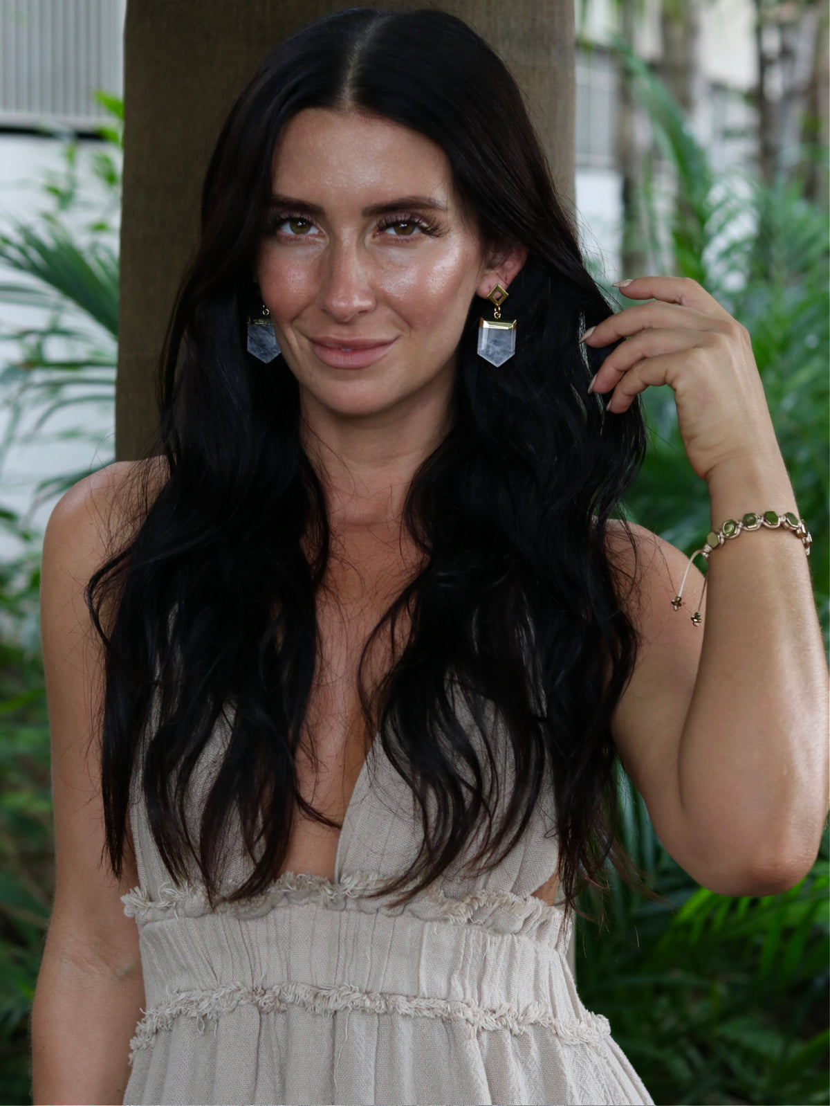 Crystal Quartz Drop Earrings
