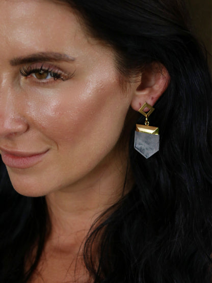 Crystal Quartz Drop Earrings