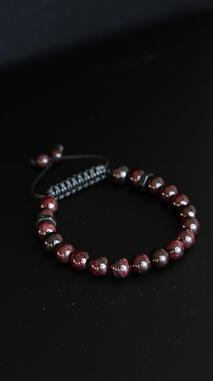 Red Garnet Men's Bracelet