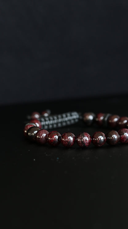 Red Garnet Men's Bracelet