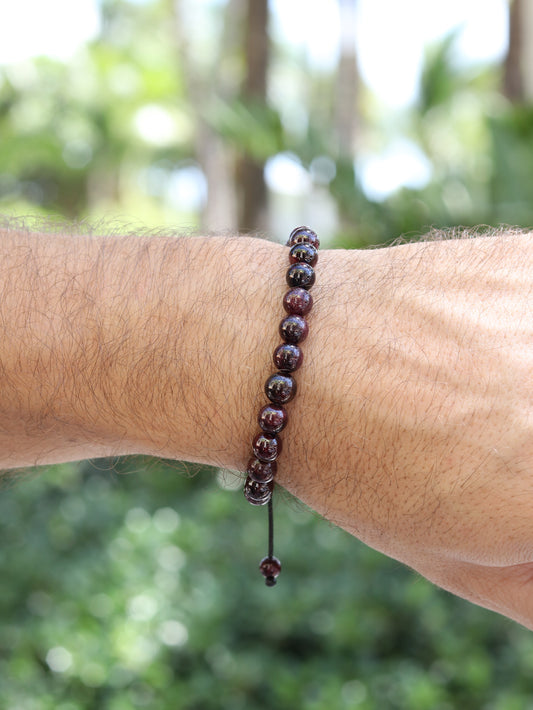 Red Garnet Men's Bracelet