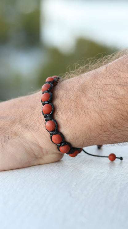 Red Jasper Bracelet for Men High Quality Natural Protection Gemstone Spiritual Healing Energy Stone Yoga Soulmate Anniversary Gift for Him