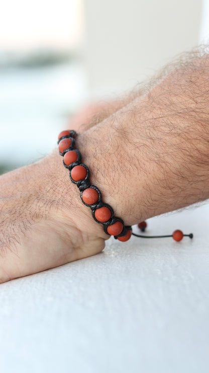Red Jasper Bracelet for Men High Quality Natural Protection Gemstone Spiritual Healing Energy Stone Yoga Soulmate Anniversary Gift for Him