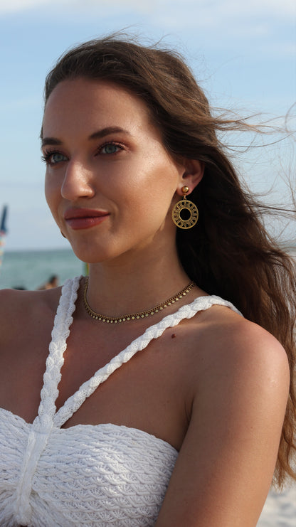 Sun Flares Drop Earrings