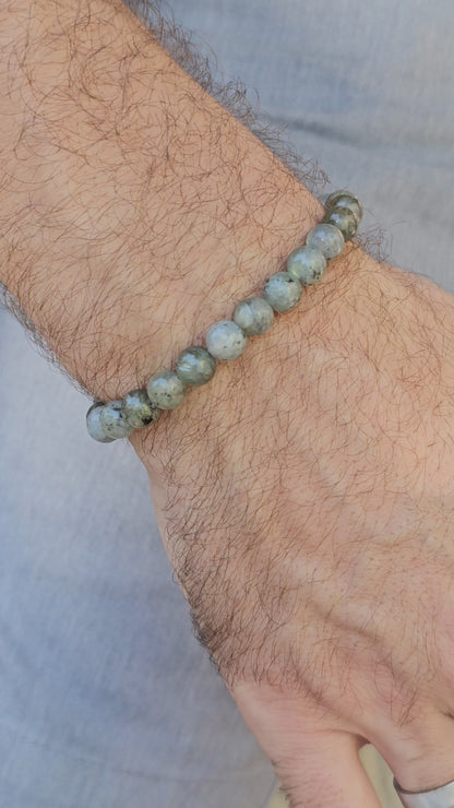 Men’s Labradorite Beaded Bracelet