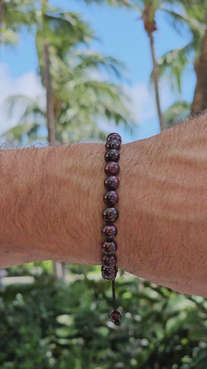 Red Garnet Men's Bracelet